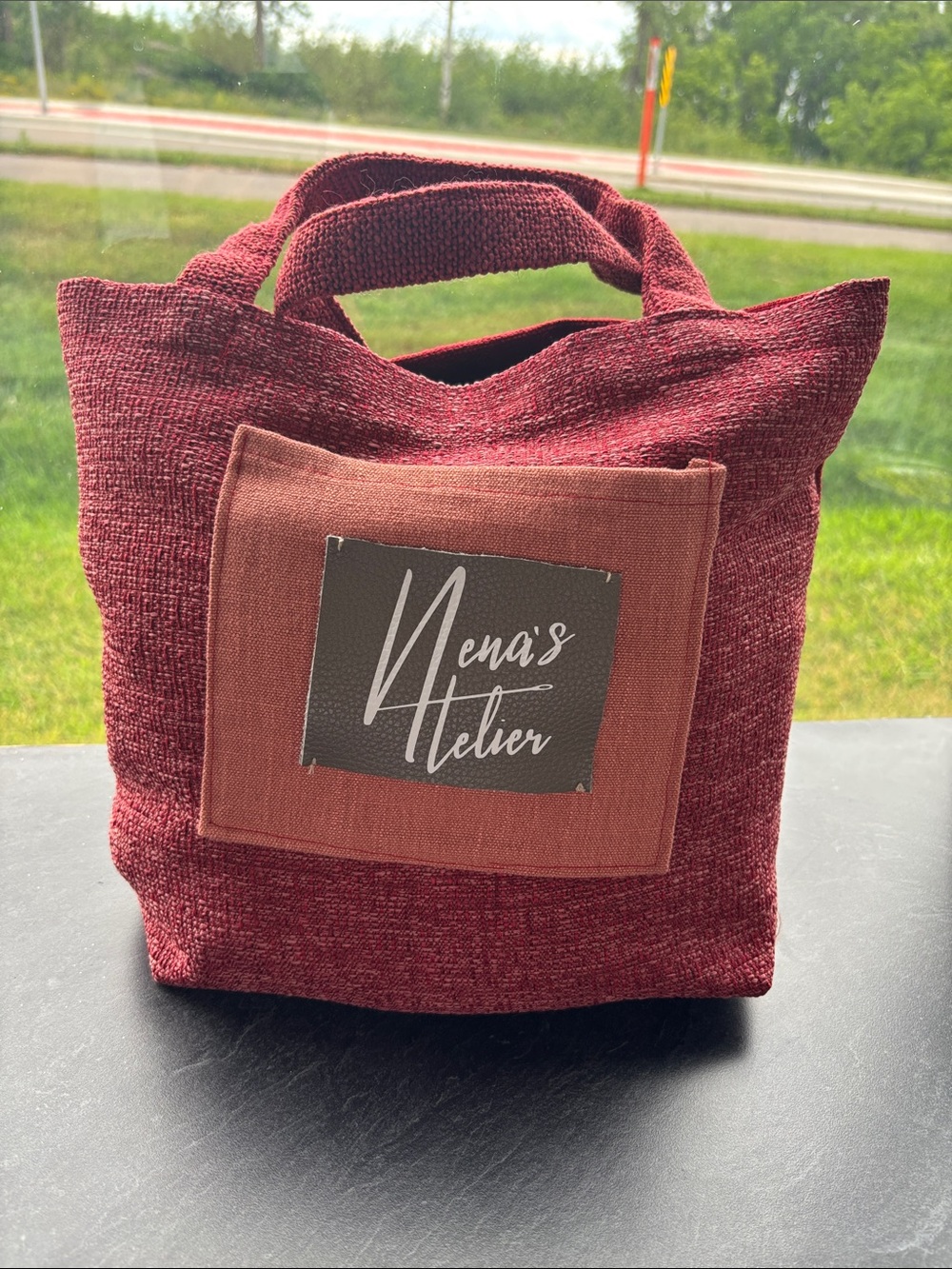 Burgundy Tote Bag